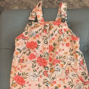 Floral Button-Down Overall Dress